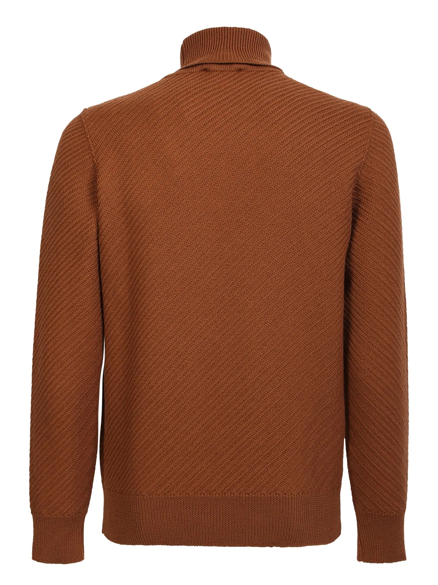 High-neck pullover camel