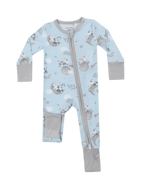 I Love You to the Moon Cows 2 Way Zipper Romper