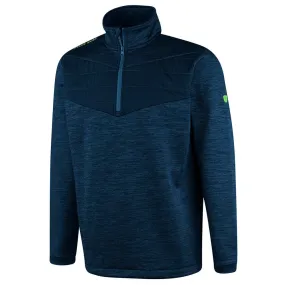 Island Green Top Layer With Padded Yoke Pullover - Navy Marl