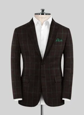 Italian Murano Corri Checks Wool Linen Silk Jacket