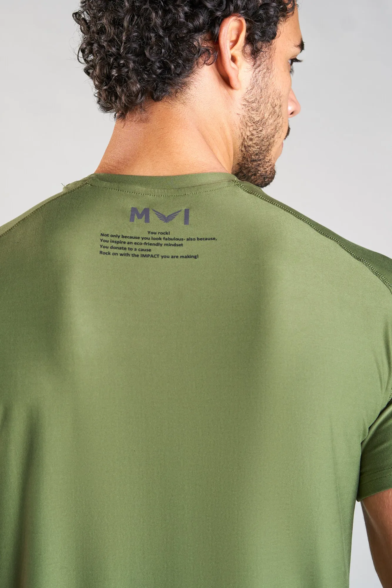 J005MI Recycled Polyester Crewneck Sporty Tee