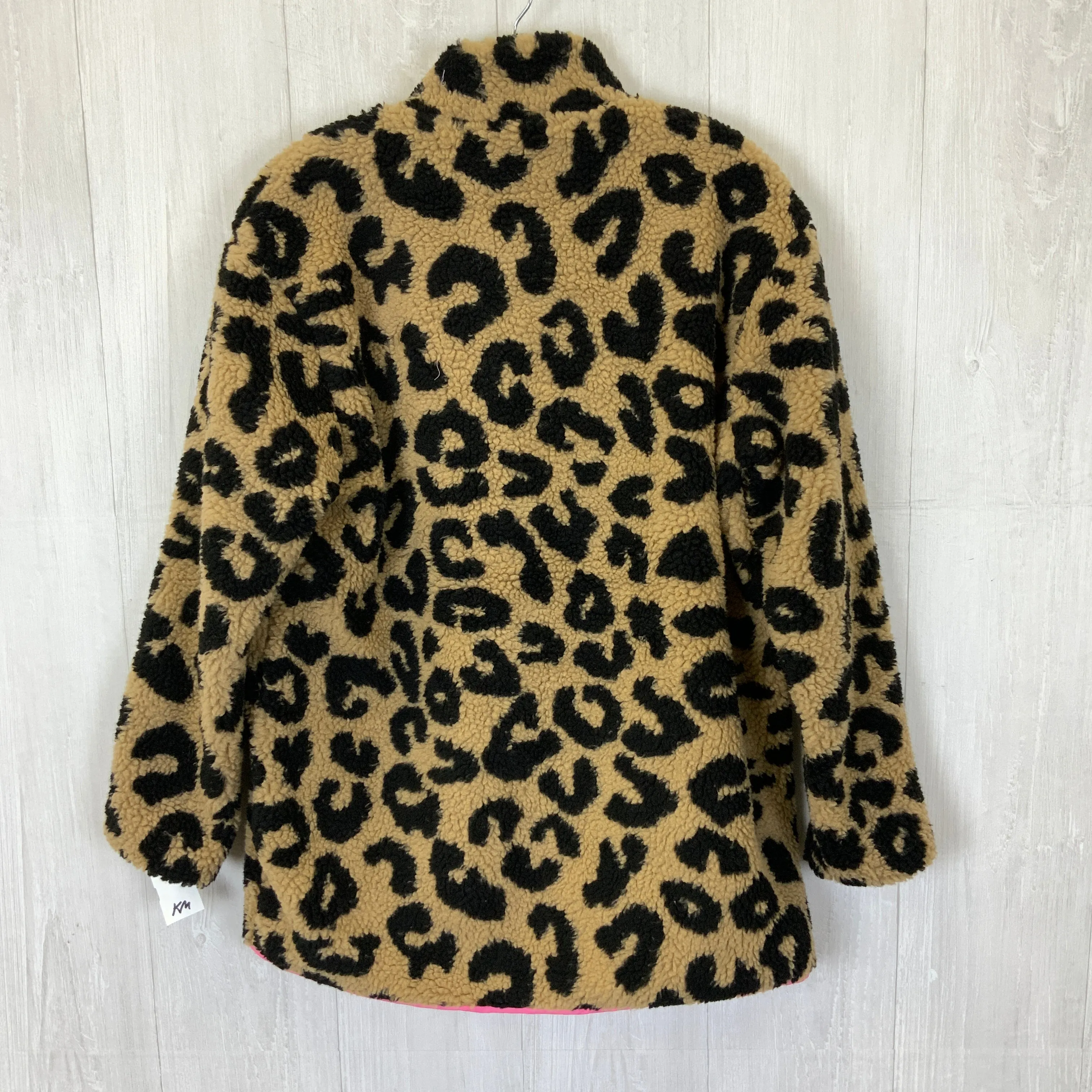 Jacket Faux Fur & Sherpa By Clothes Mentor In Leopard Print, Size: M