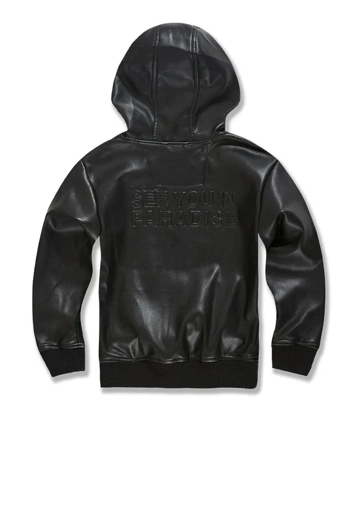 JORDAN CRAIG KIDS SEE YOU IN PARADISE LEATHER PULLOVER HOODIE MULTI COLORS