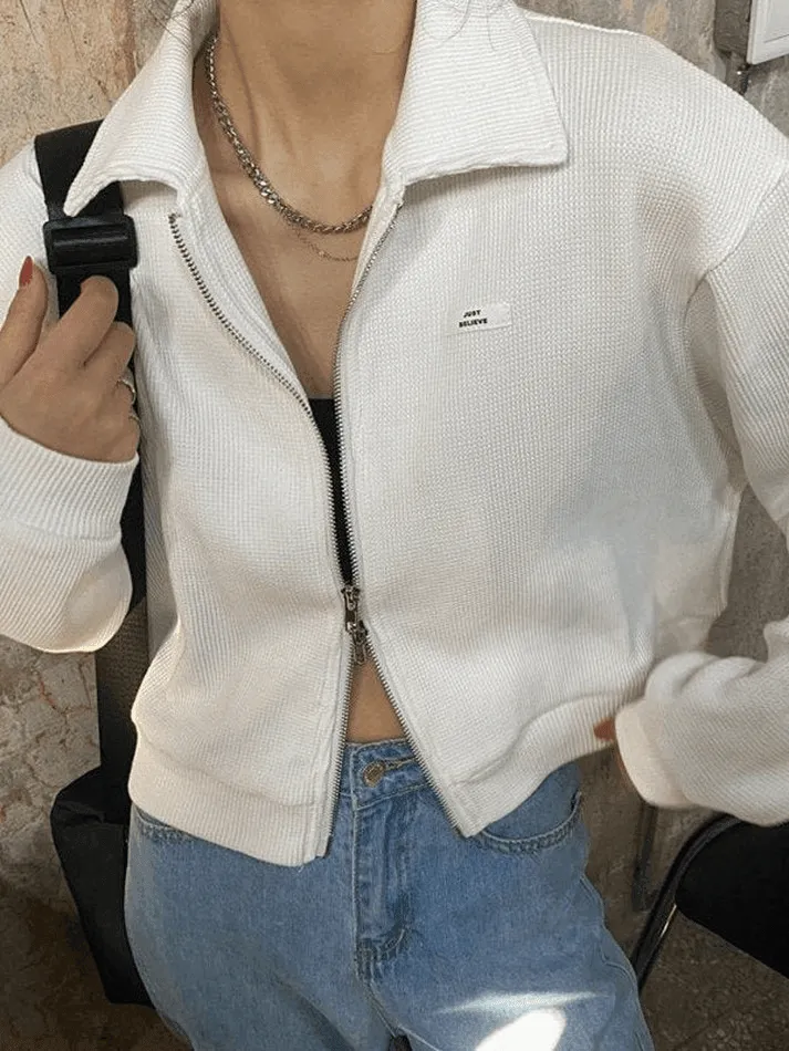 Joskaa Cropped Zip-Up Jacket