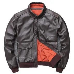 Karl Men's Bomber Leather Jacket