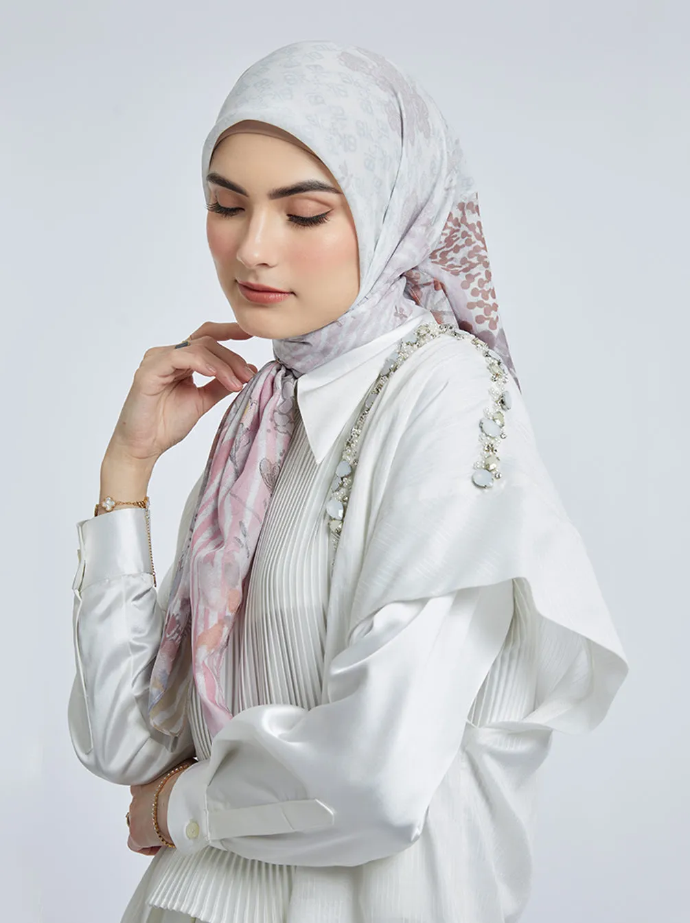 KIMMONIA SIGNATURE SCARF WHITE DOVE