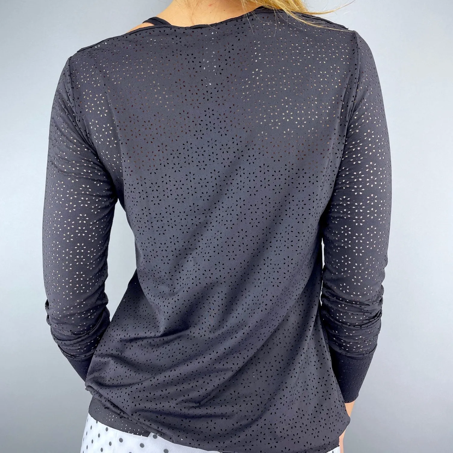 LE Sheer Symmetrical Pullover Top