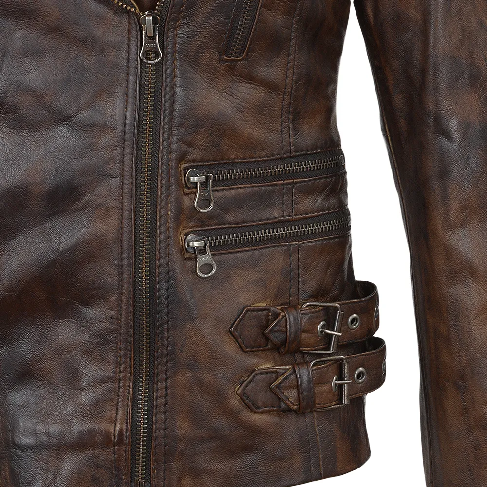 Leather Jacket Fashion Superior Ladies Biker Style