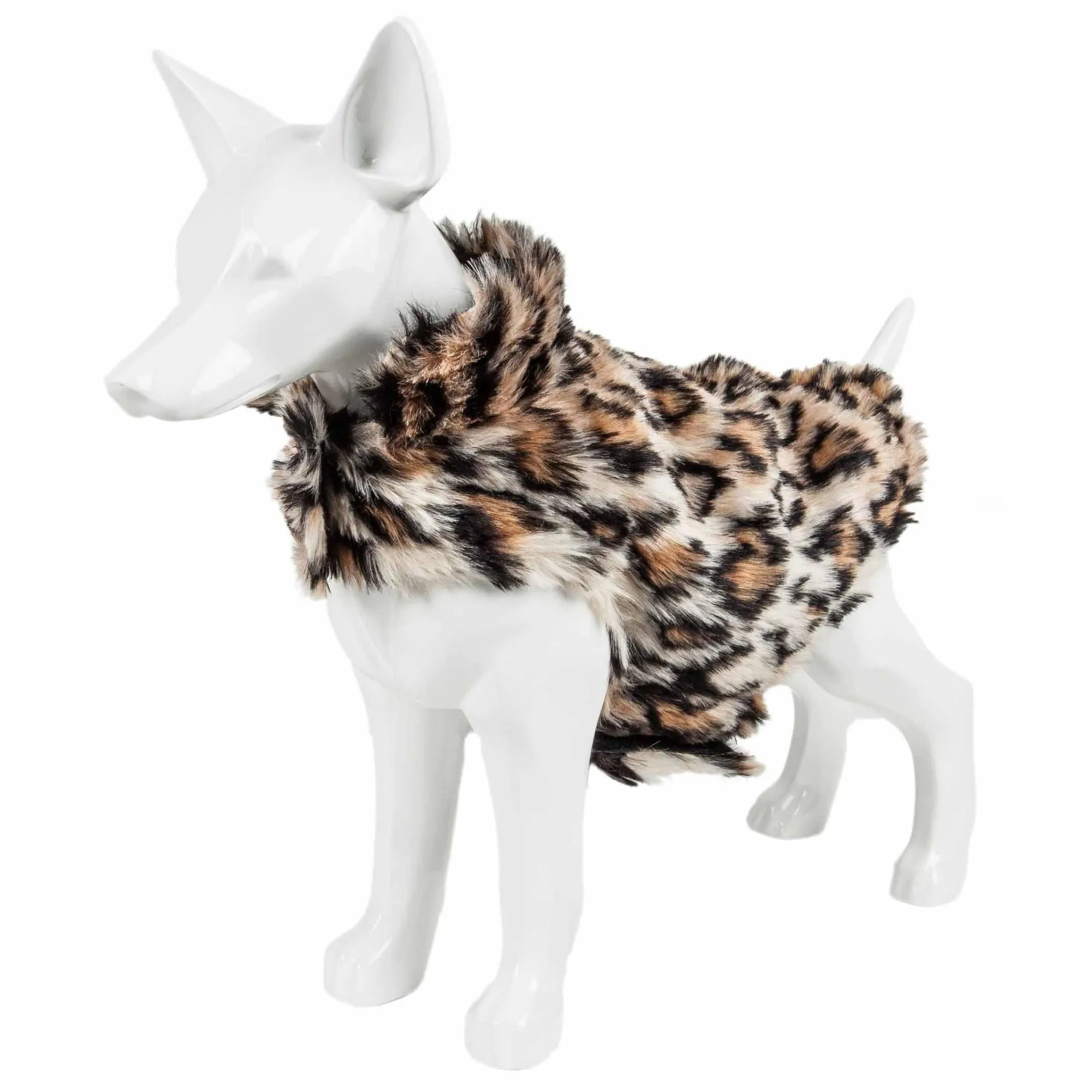 Leopard print mink fur dog coat Fashion