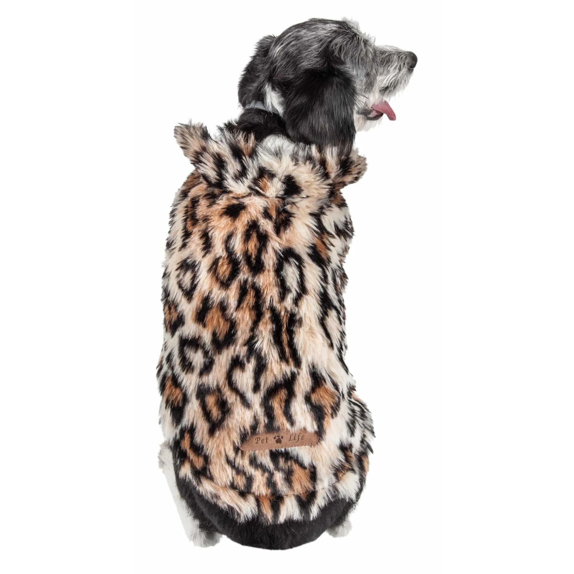 Leopard print mink fur dog coat Fashion