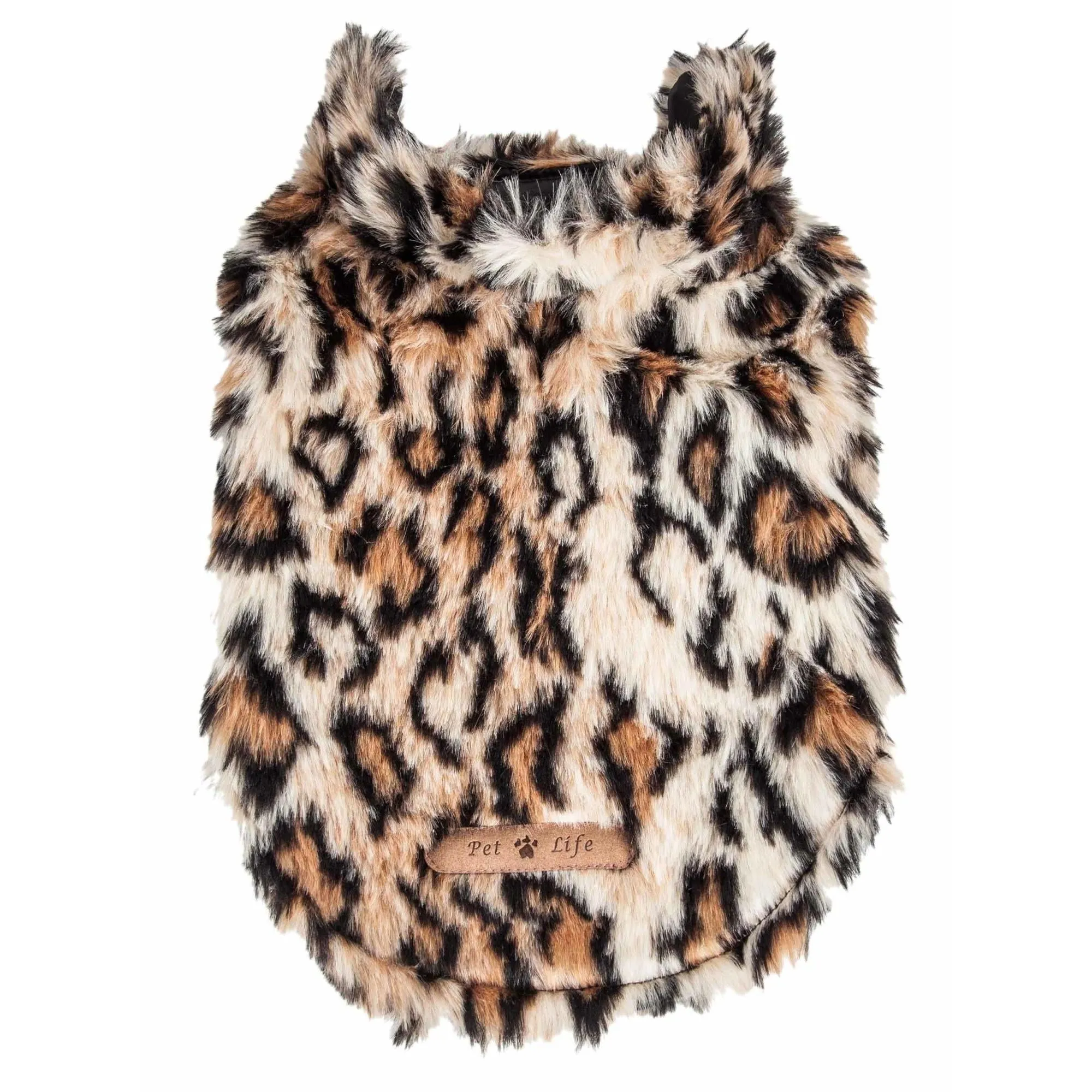 Leopard print mink fur dog coat Fashion