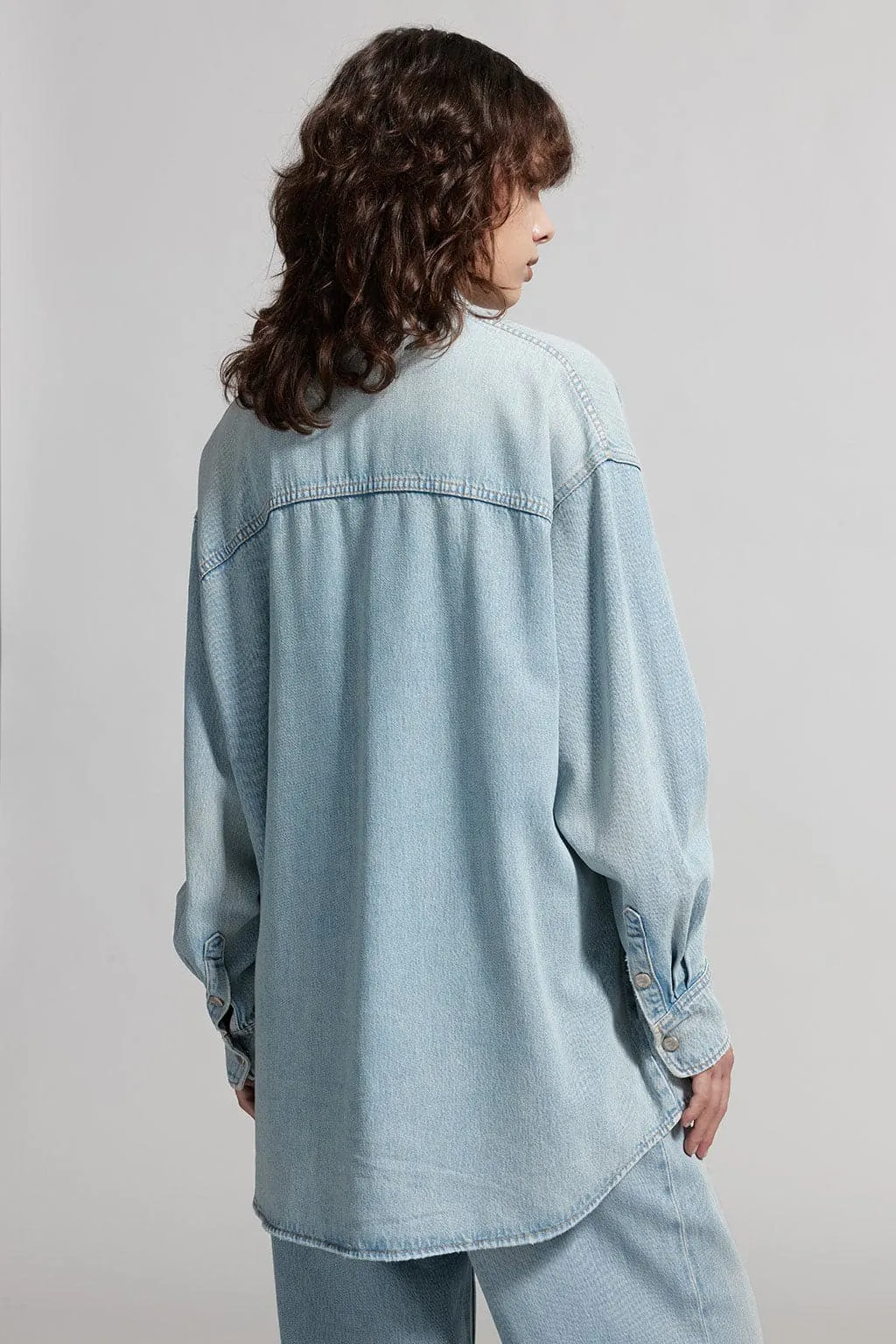 Light Blue Tencel Denim Shirt