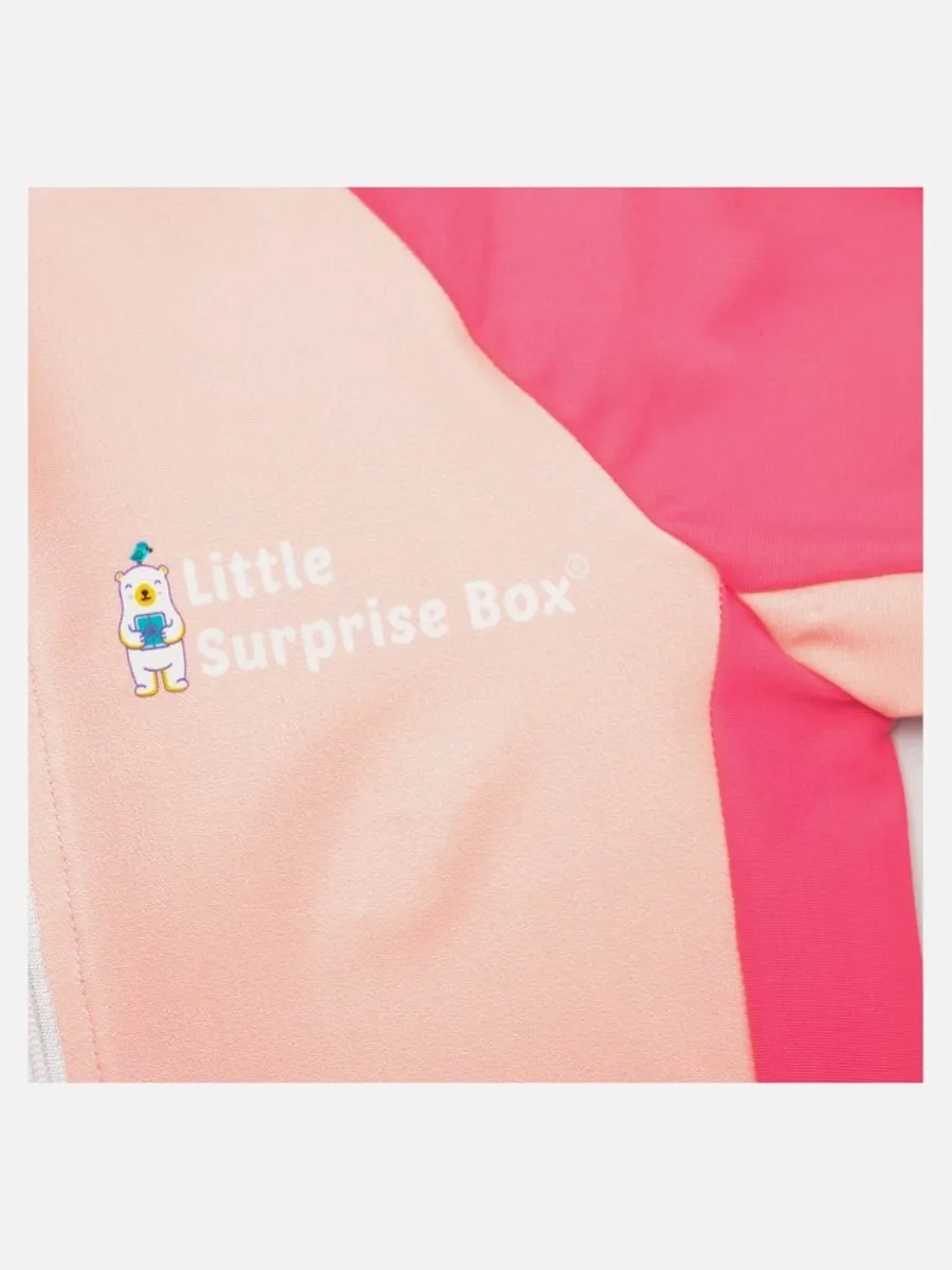 Little Surprise Box Pink Tri Colour Super Sport Swimwear for Toddlers & Kids with UPF 30 