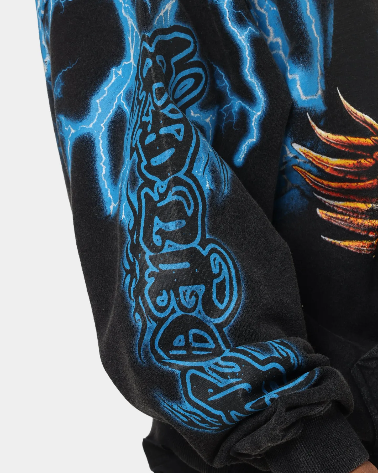 Loiter Lightning Eagle Vintage Hoodie Vintage Black