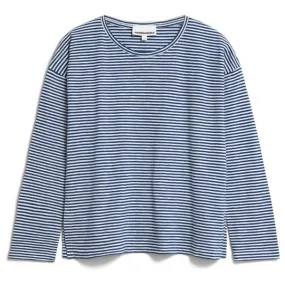 Longsleeve XIANAA LOVELY STRIPES faded indigo-oatmilk | ARMEDANGELS