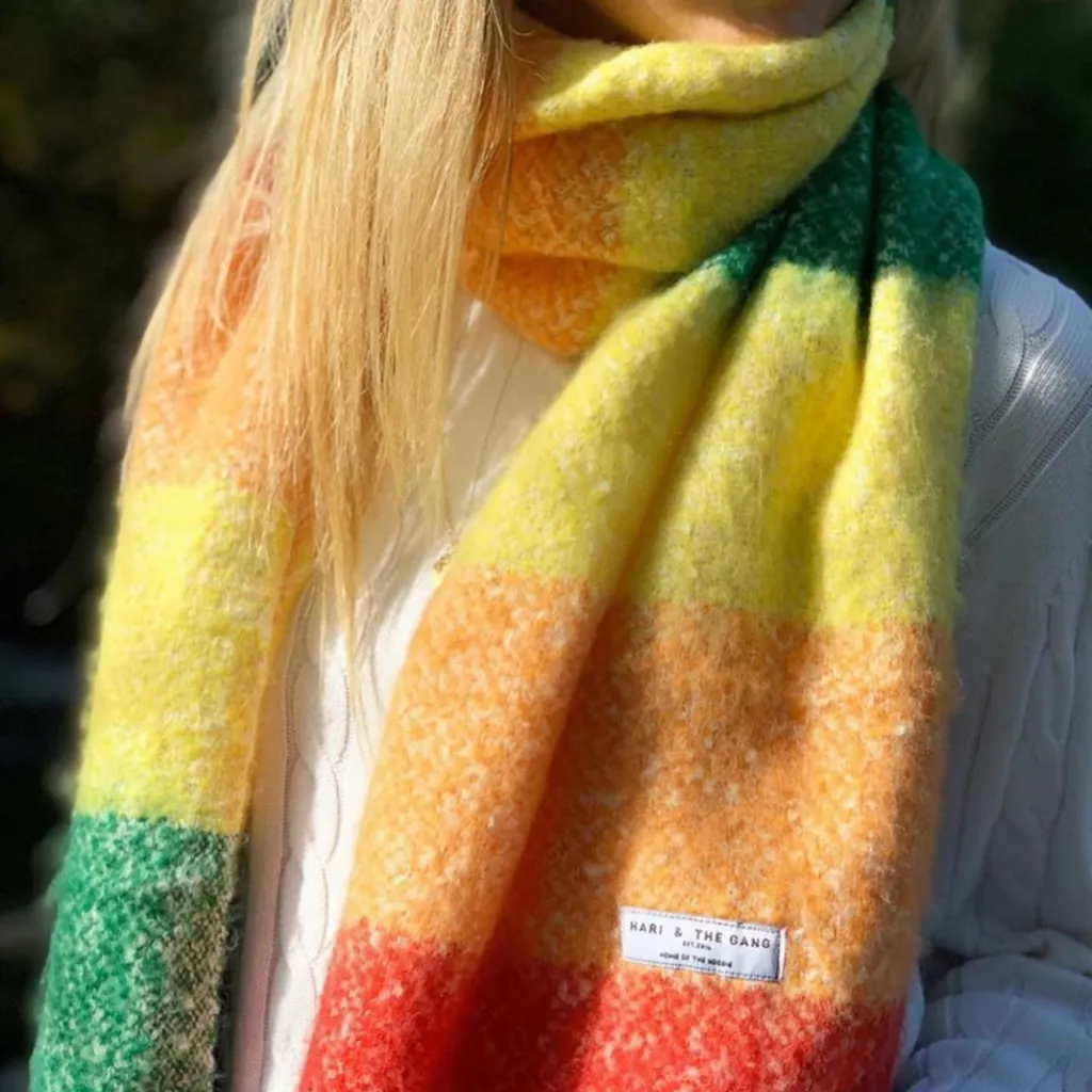 Luxuriously Soft Rainbow Scarf Bold