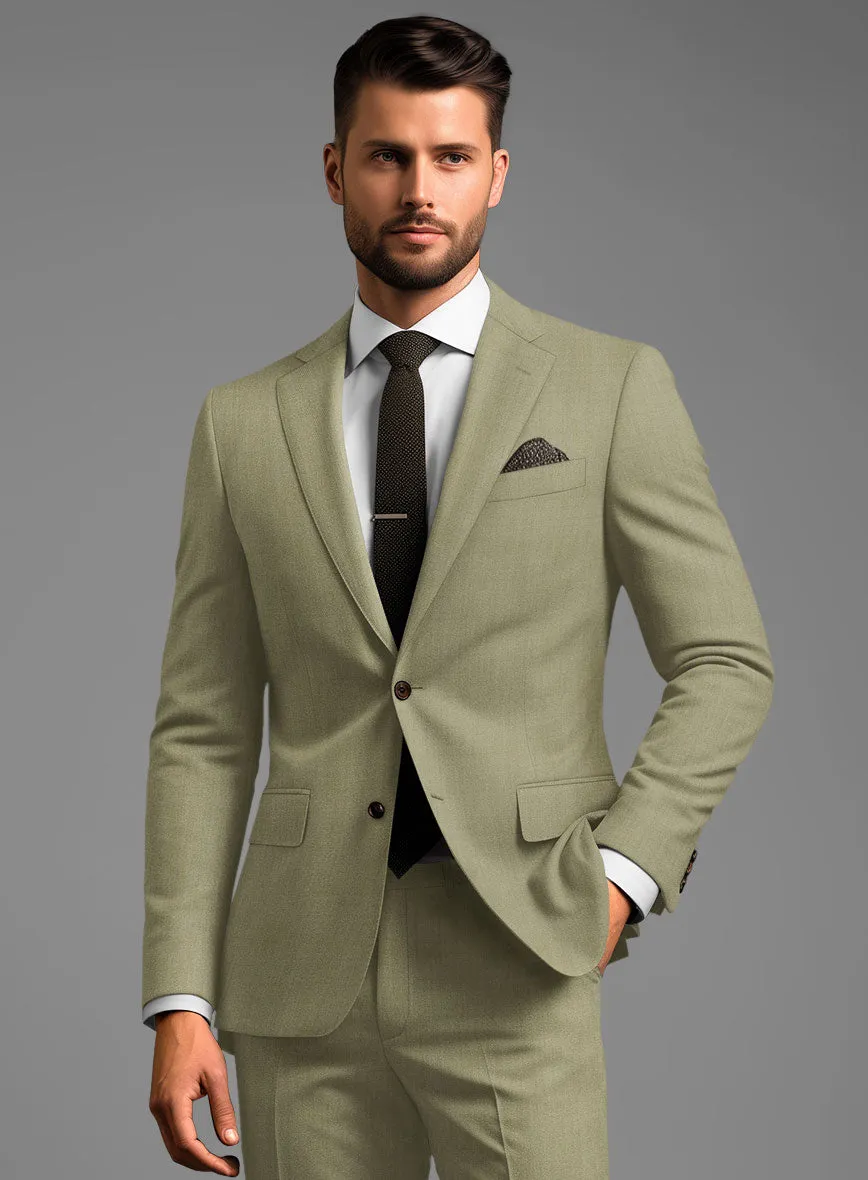 Marco Stretch Dark Khaki Wool Jacket