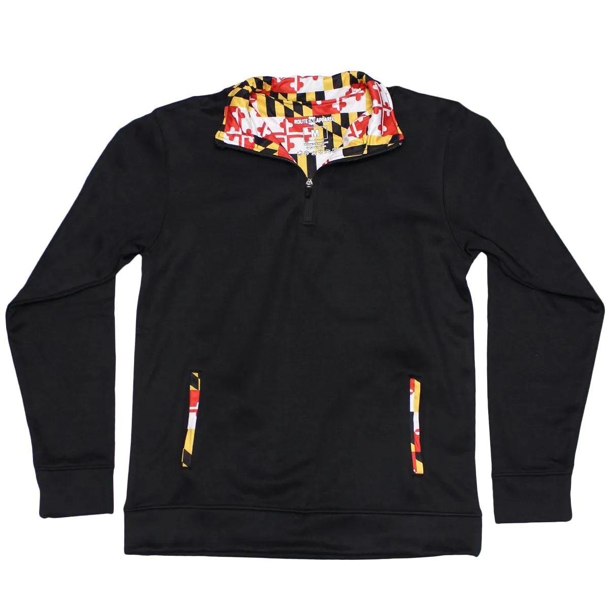 Maryland Flag Trim (Black) / Pullover