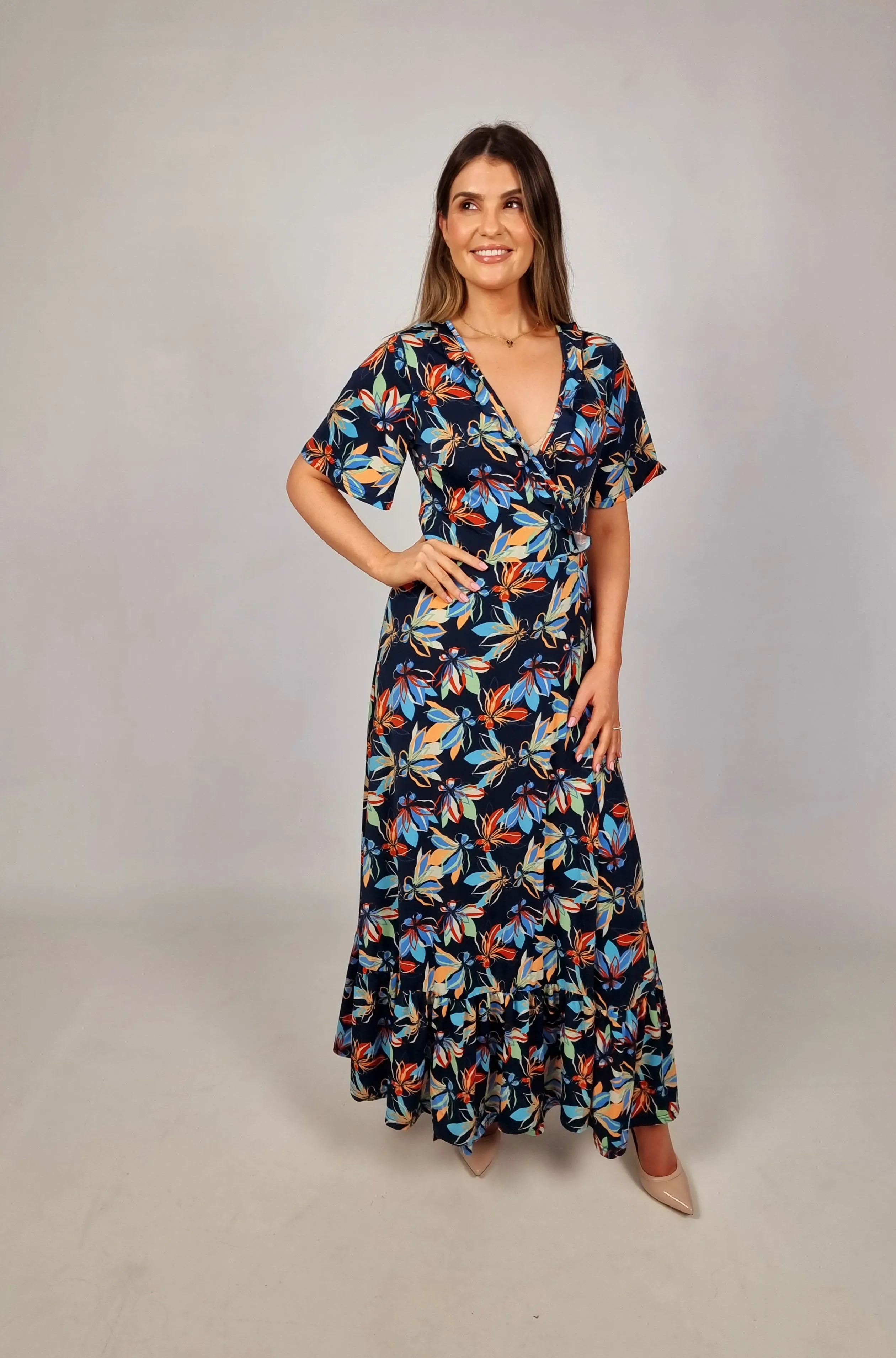 Md'M Long Wrap Dress