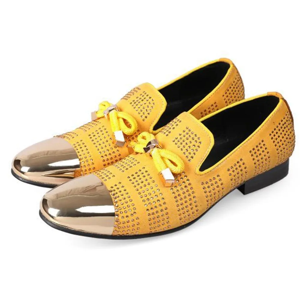 Men Steel Toe Yellow Color Loafer