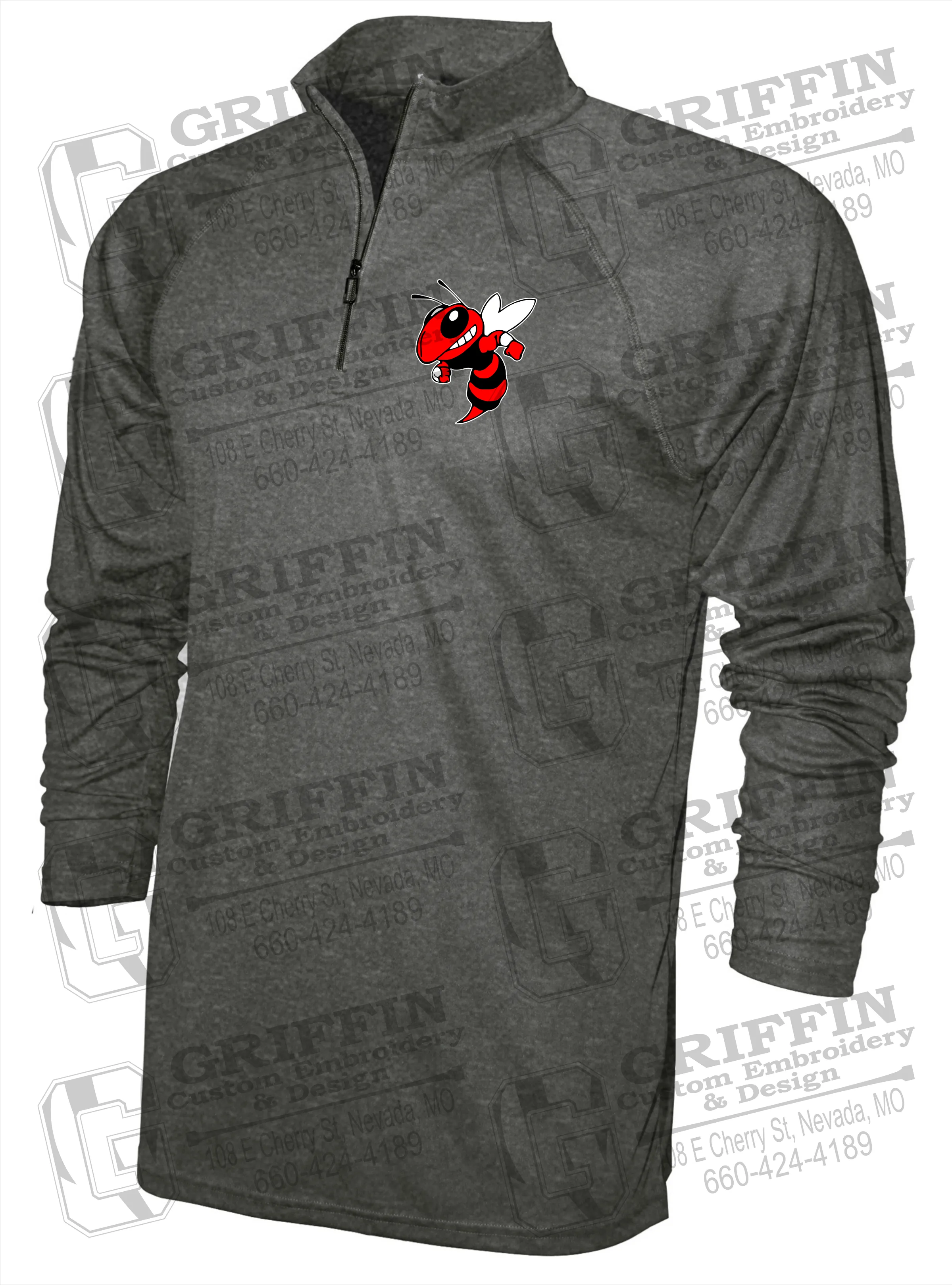 Men's Dry-Fit 1/4 Zip - Hume Hornets Logo