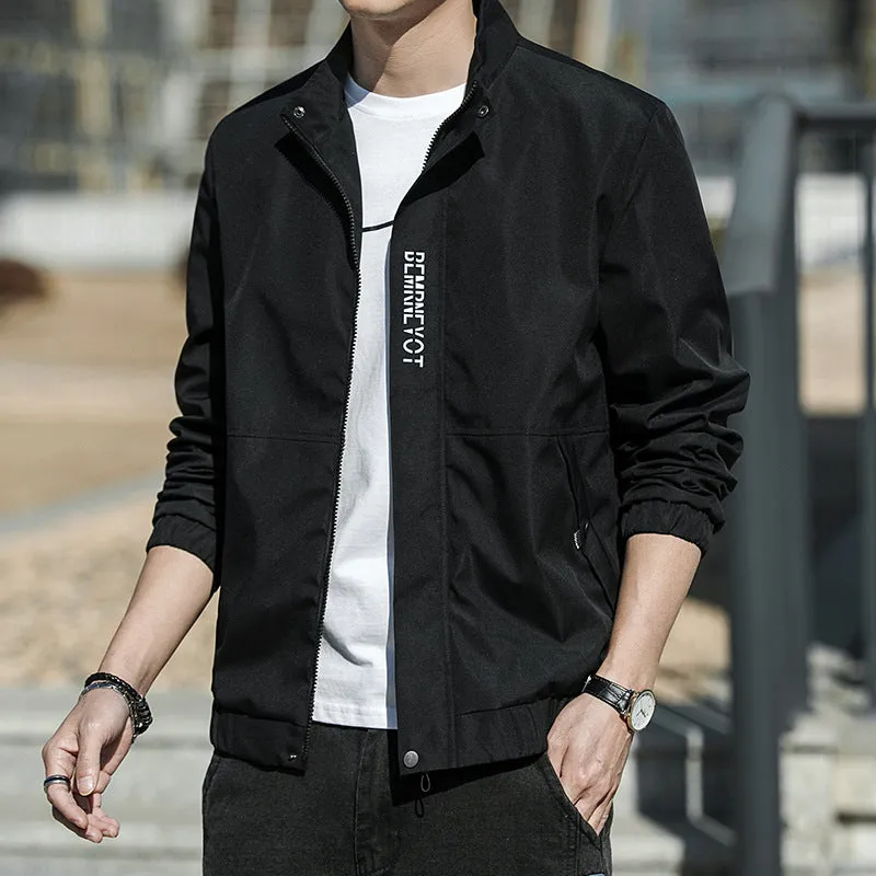 men's spring hooded jacket