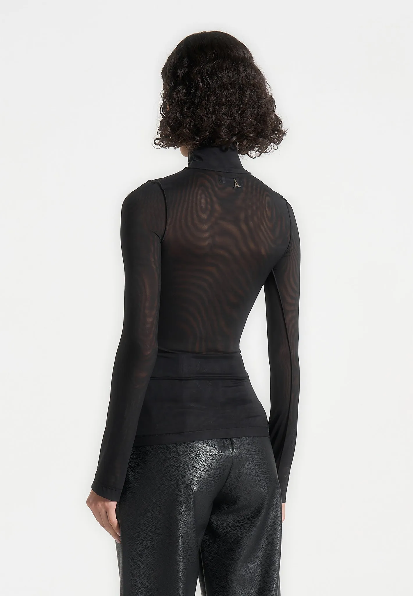 Mesh Double Layer Top - Black