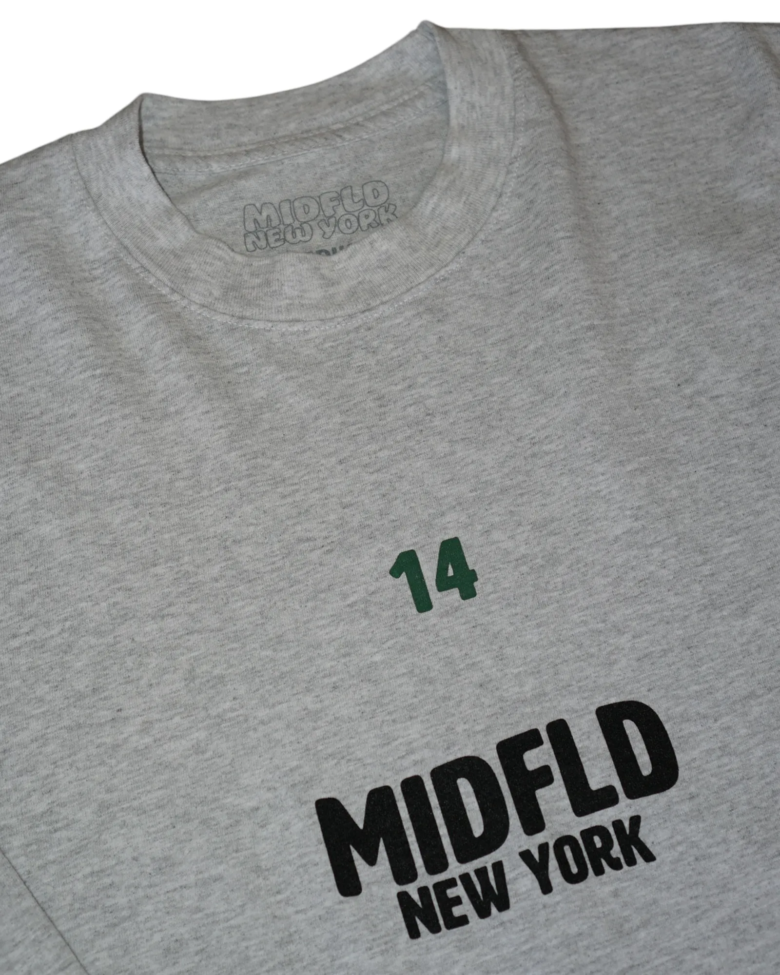 MIDFLD Right Here Long Sleeve Crewneck T-Shirt - Ash Grey