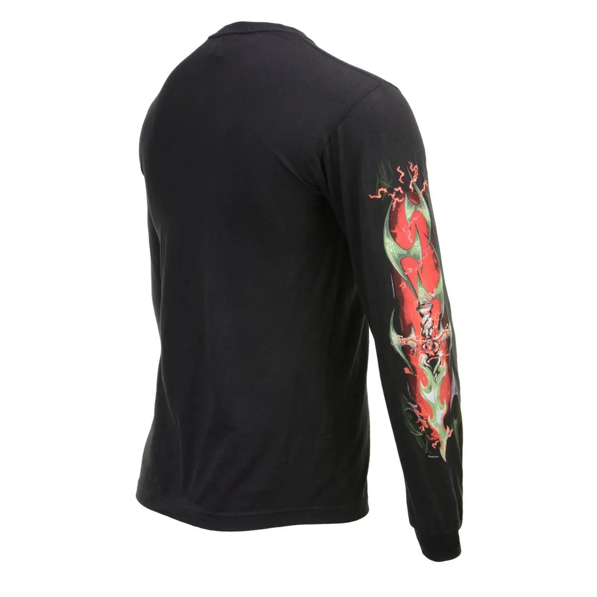 Milwaukee Leather MPMH117005 Men’s ‘Electric Skull’ Long Sleeve Black