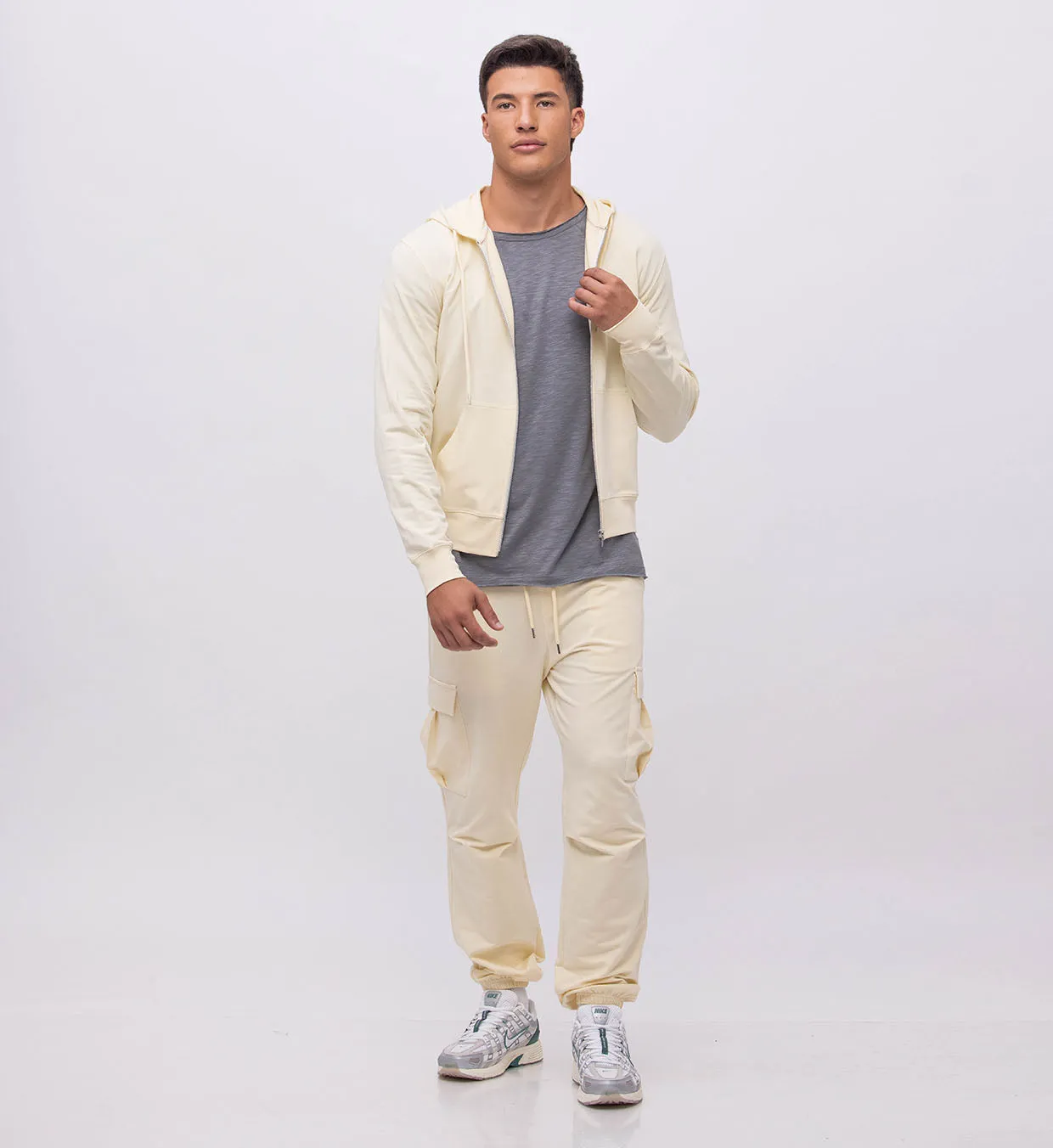 Mist Terry  Hoody   Zipper