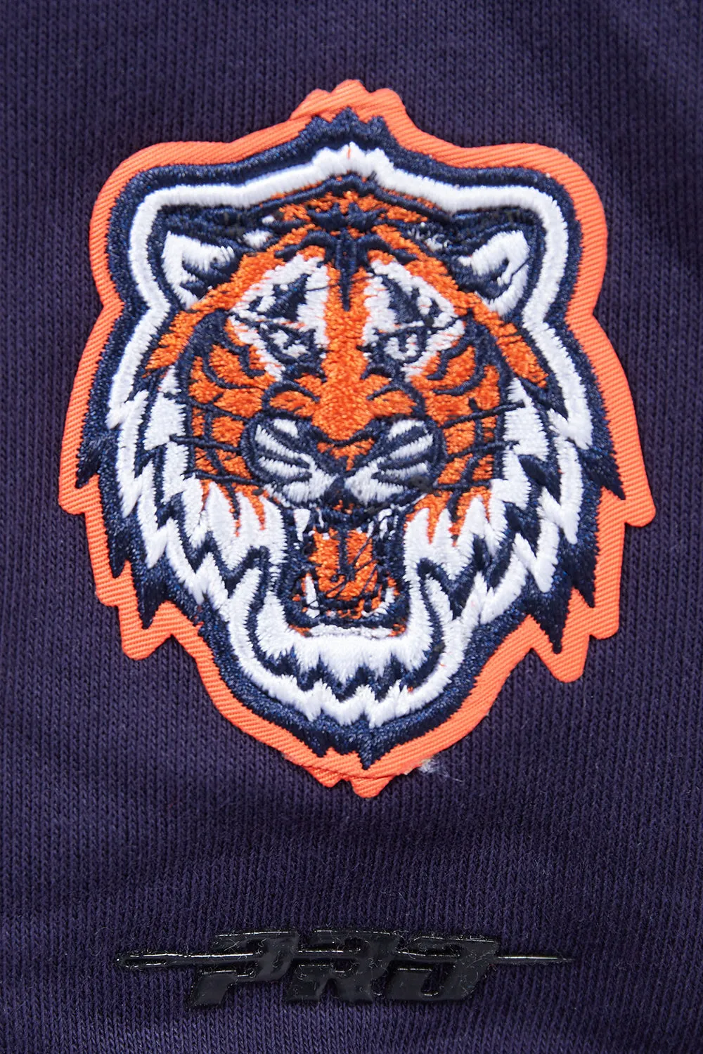 MLB DETROIT TIGERS MASHUP WOMEN'S RIB CROPPED PO HOODIE (MIDNIGHT NAVY/ORANGE/MIDNIGHT NAVY)