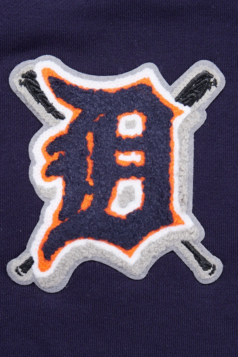 MLB DETROIT TIGERS MASHUP WOMEN'S RIB CROPPED PO HOODIE (MIDNIGHT NAVY/ORANGE/MIDNIGHT NAVY)