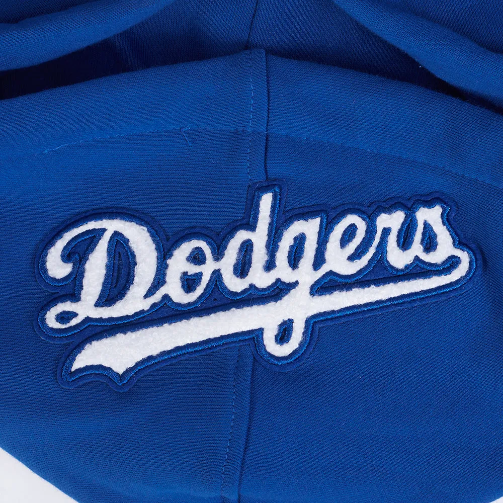 MLB LOS ANGELES DODGERS SUGAR SKULL WOMEN'S FLC CROPPED PO HOODIE (DODGER BLUE)