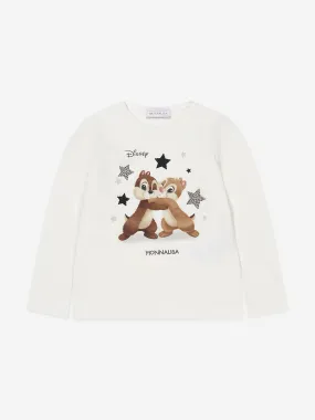 Monnalisa Girls Long Sleeve Chip And Dale T-Shirt