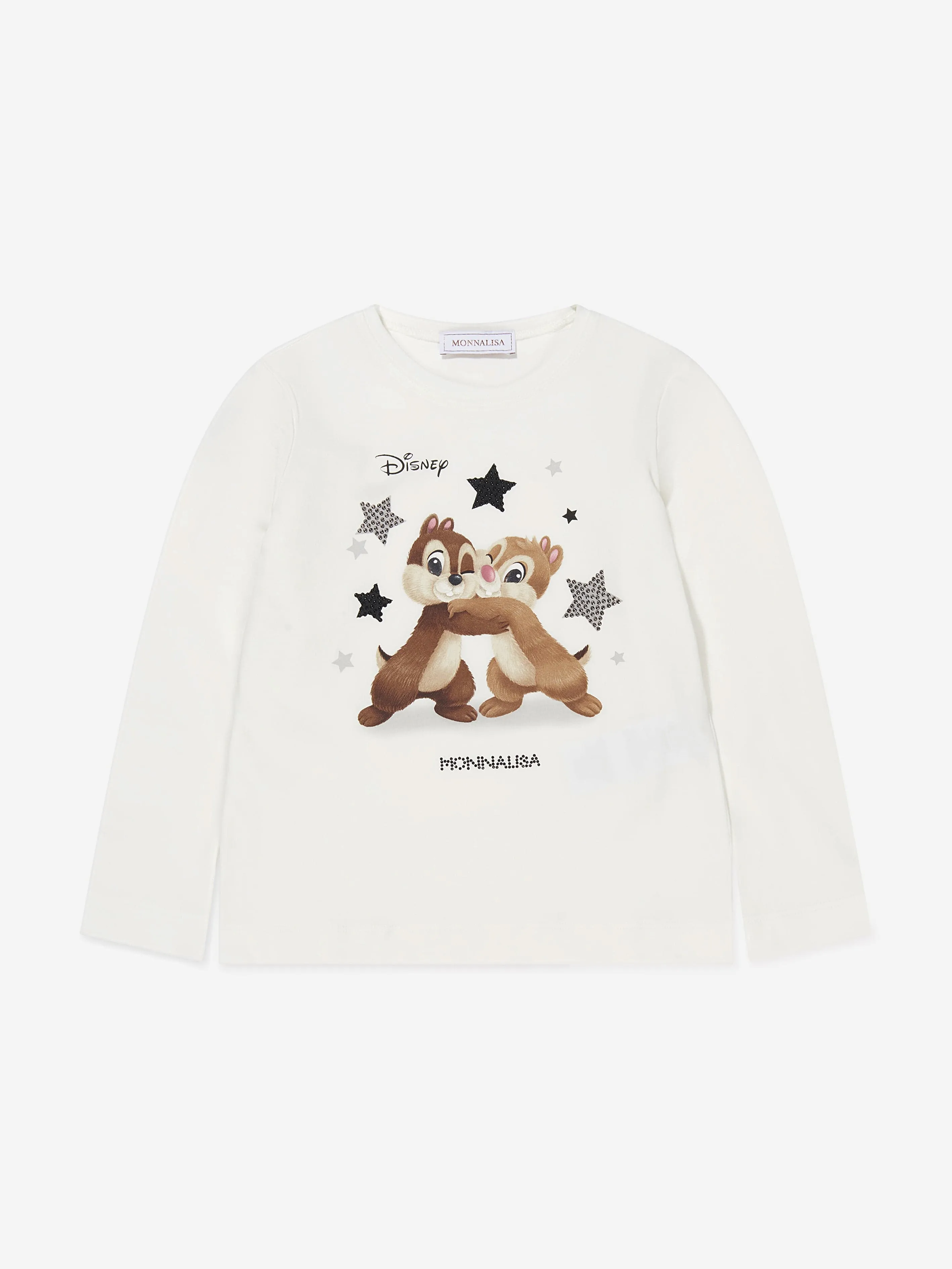 Monnalisa Girls Long Sleeve Chip And Dale T-Shirt