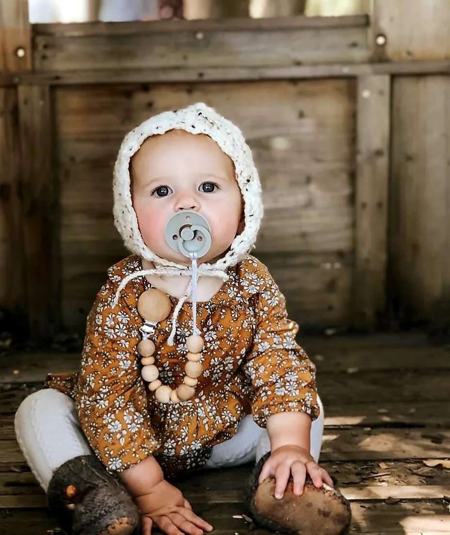 Mustard Floral Balloon Romper #100037