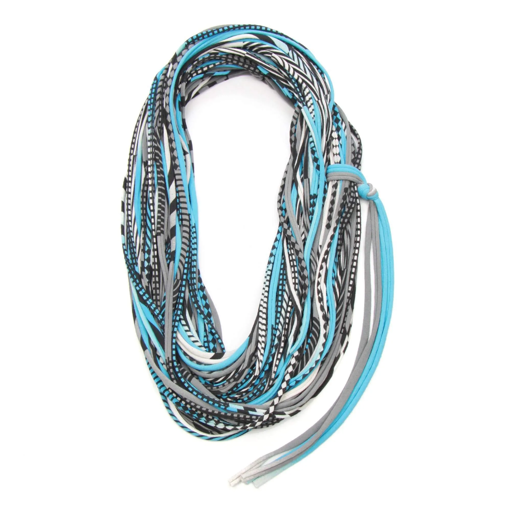 Necklush Infinity Scarf / Grey & Light Blue / Unisex