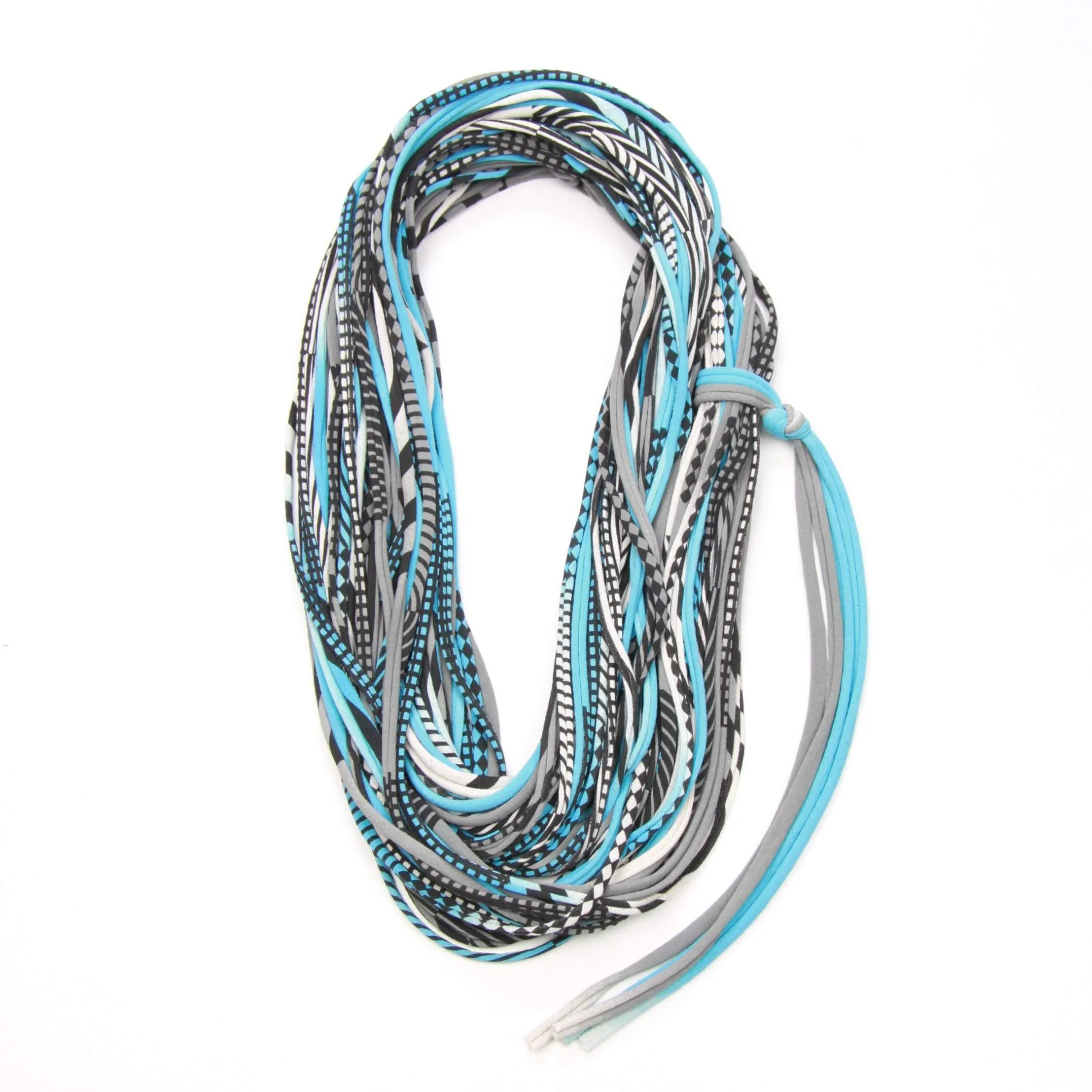 Necklush Infinity Scarf / Grey & Light Blue / Unisex