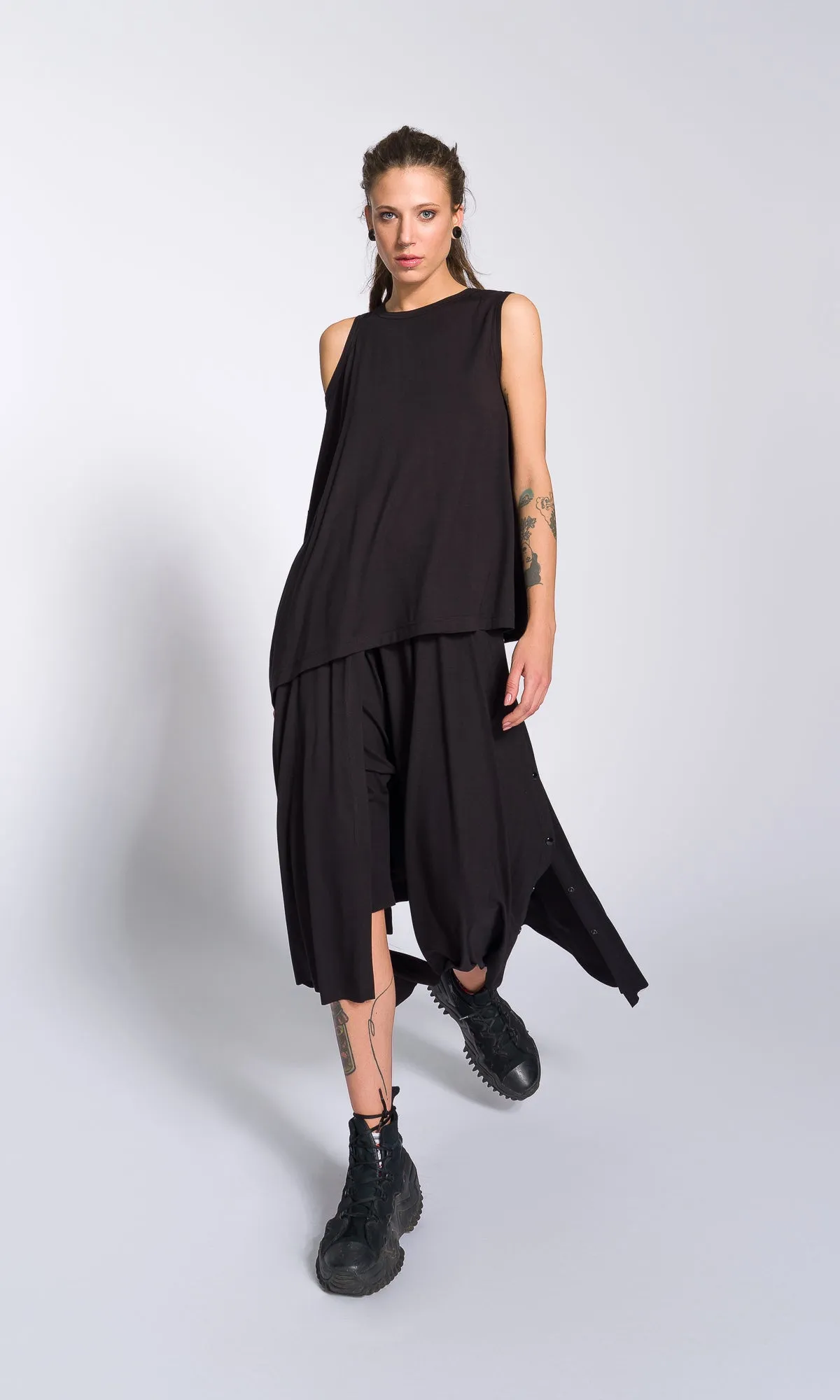 One Sleeve Loose Asymmetric Top