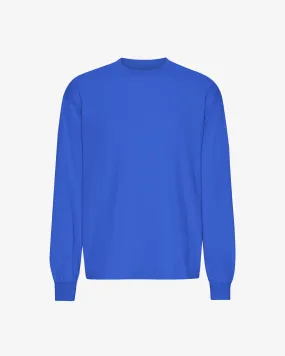 Oversized Organic LS T-shirt - Sapphire Blue