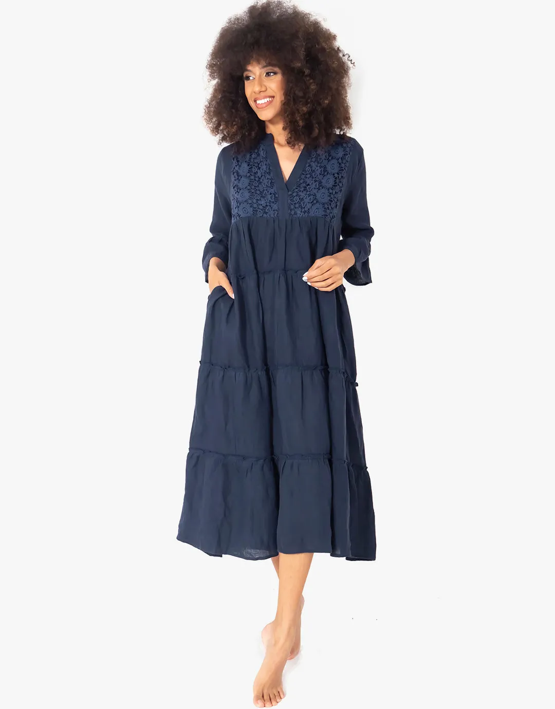 Penny Maxi Dress - Navy Blue