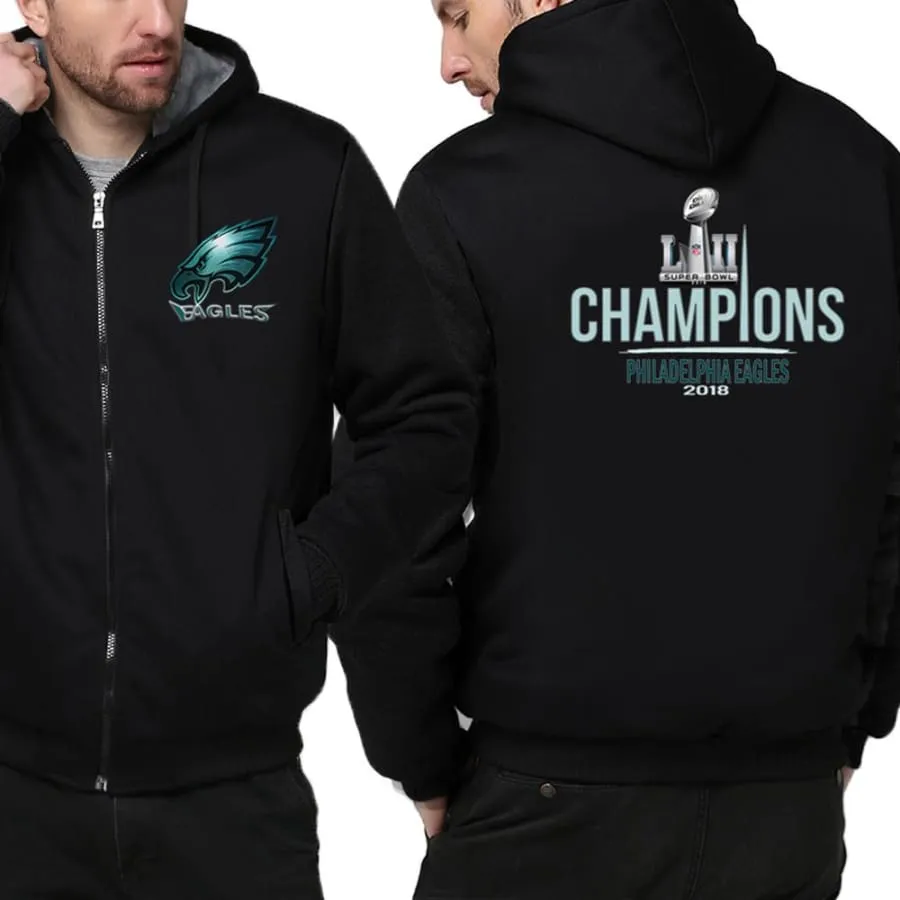 Philadelphia eagles Fan Jacket| eagles Super Bowl Fan Varsity Jackets Pullover Mens Womens (4 Colors)