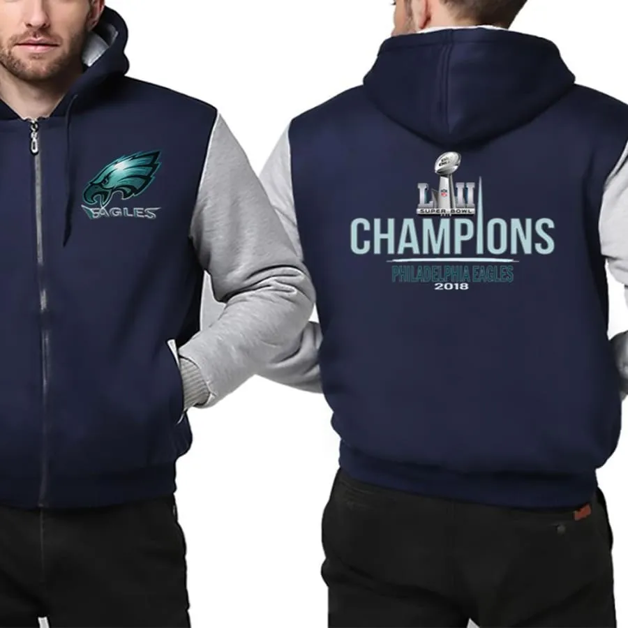 Philadelphia eagles Fan Jacket| eagles Super Bowl Fan Varsity Jackets Pullover Mens Womens (4 Colors)