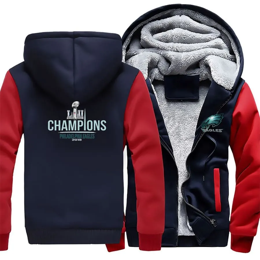 Philadelphia eagles Fan Jacket| eagles Super Bowl Fan Varsity Jackets Pullover Mens Womens (4 Colors)