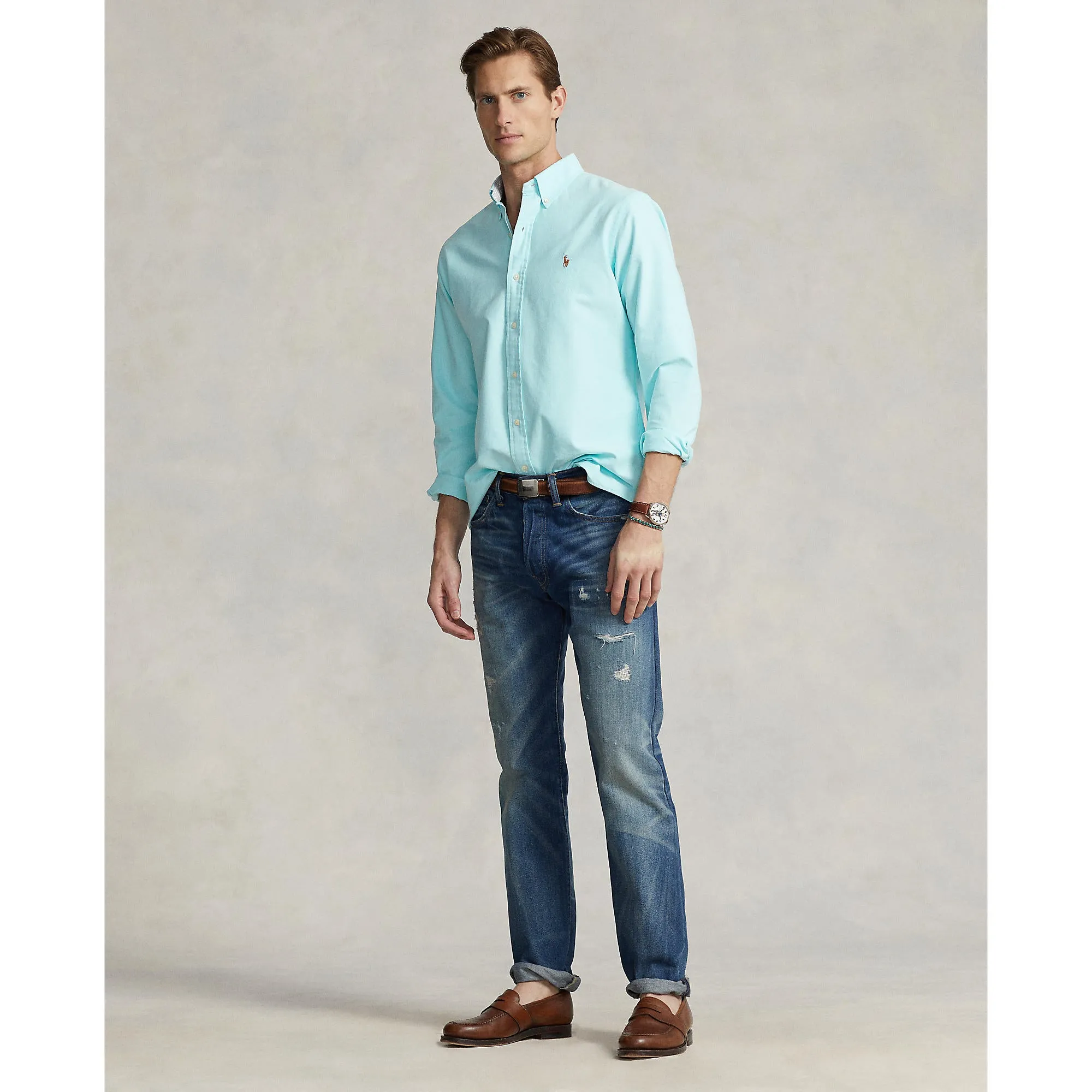 Polo Ralph Lauren - Oxford Shirt -  Turquoise Blue