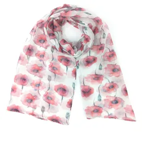 Poppy Field Scarf - Exclusive Design (50x180cm)