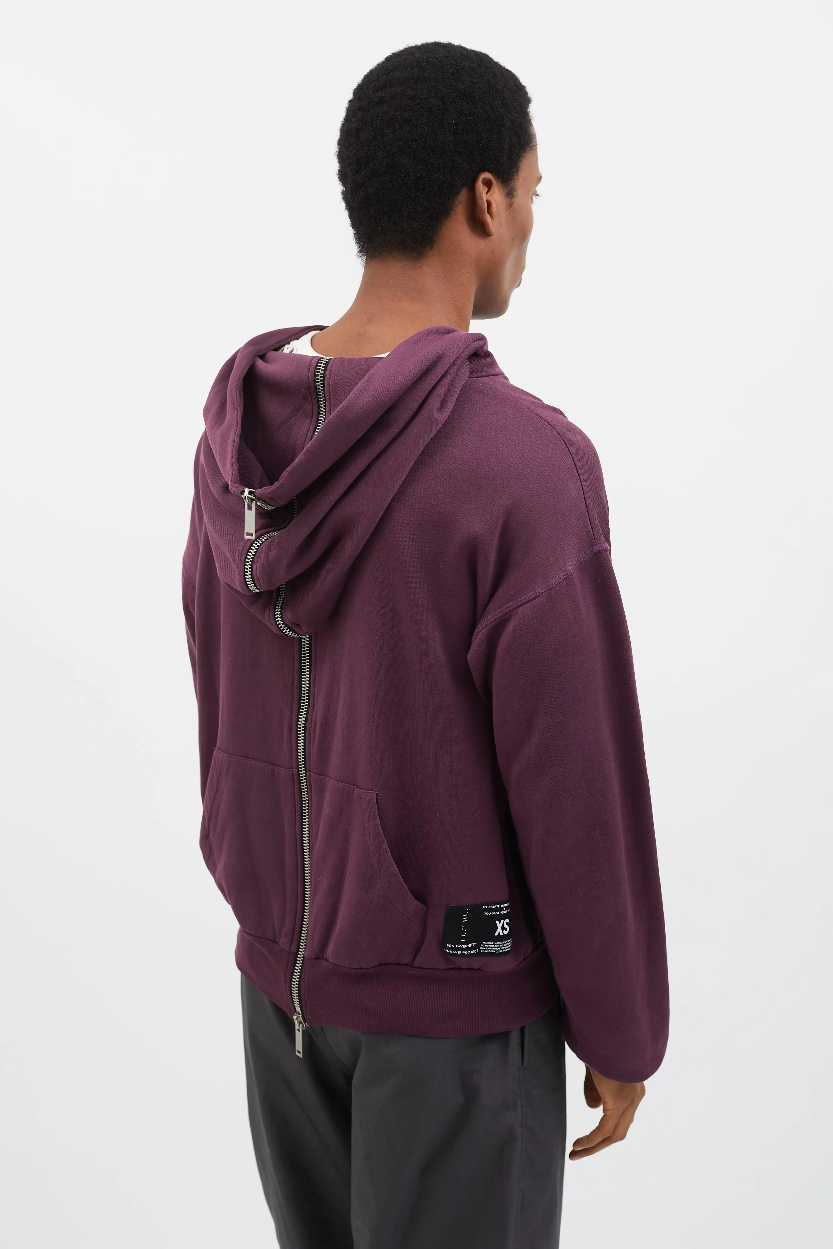 Purple Full-Zip Two-Way Hoodie