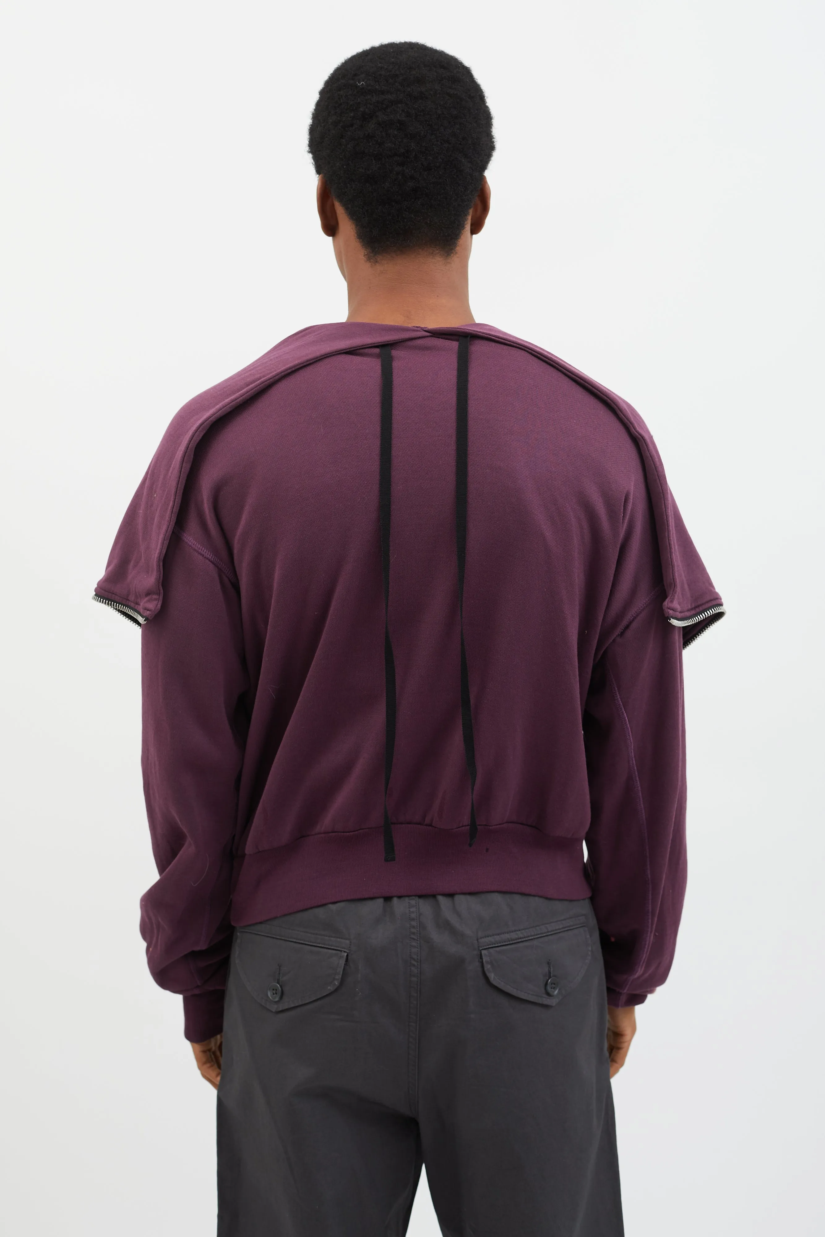 Purple Full-Zip Two-Way Hoodie