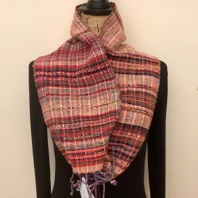 "Annabel” Infinity Scarf  in Peach, Orange & Brown