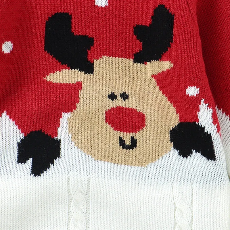 "Rudy" Reindeer Knitted Romper Set